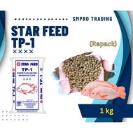 PALET / MAKANAN IKAN TALAPIA (32% PROTEIN) REPACK 1KG STARFEED TP1