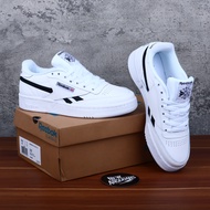 Sepatu Reebok Club C 85 Revenge Trainers Classic White Black Putih Hitam Low