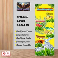 BANNER VARIOUS FRESH FRUITS 60X160 CM CAN REQUEST DESIGN