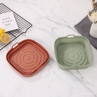 Foreign Trade Foldable Air Fryer Baking Tray Silicone Baking Tray Silicone Tray High Temperature Resistant Air Fryer Basket