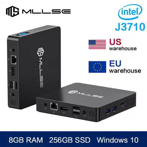 MLLSE M2 Pro Mini PC Powerful 8GB RAM, 256GB SSD, Intel J3710, Windows 10 - Compact & Ideal for Home