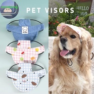 Warmwing Summer Dog Hat With Ear Holes Adjustable Denim Baseball Cap Sun Hat Outdoor Hiking Pet Hat 