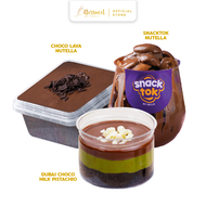 Dubai Choco Milk Pistachio + Snacktok Full Cookies Nutella + Choco Lava Nutella