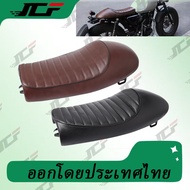 Vintage Cafe Racer Refit PU Leather Motorcycle Flat Seat Cushion For CG125 GN CG CB400SS
