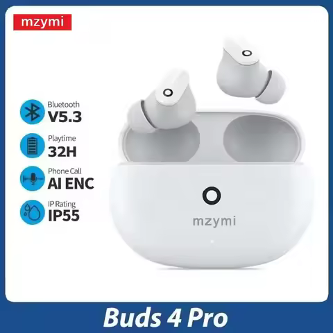 MZYMI Buds4 Pro Wireless Headsets Bluetooth Earphones TWS Noise Cancelling Earphones HiFI Stereo Spo