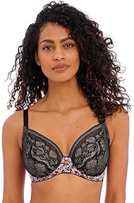 Women's Infinity Fields Underwire Plunge Bra, Black, 36FF