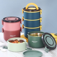304Stainless Steel Multi-Layer Lunch Box round Insulation Student Canteen Canteen Meal Box Office Worker Portable Lunch