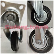 6" Black Rubber Wheels 6 Inch Display Case Wheels 6 Inch Swivel Wheels 150mm