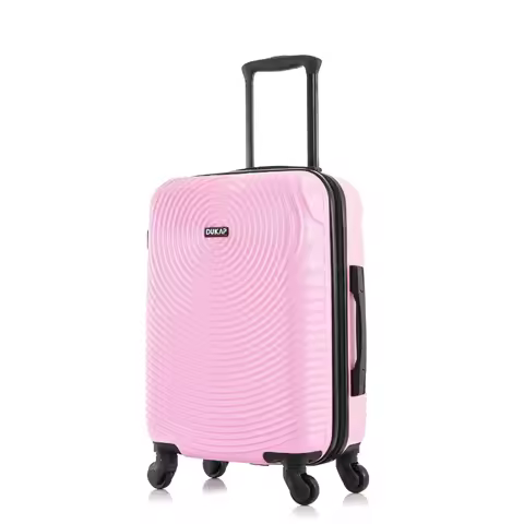 Inception 20" Hardside Lightweight Luggage with Spinner Wheels Handle and Trolley Pink
