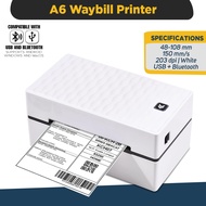 A6 Waybill Printer Bluetooth/Cellphone USB Thermal Printer Waybill Sticker Label Printer