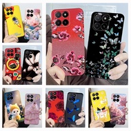 Case For Honor X5b GFY-LX2 Popular Butterfly Flowers Printing Casing Jelly Silicone Soft Phone Cover