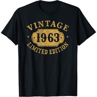 Men's cotton T-shirt 62nd Birthday Women 62 year old Men Funny 1963 62 year old T-Shirt Fast Shippin