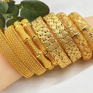 Emas 916 Gold Plated Hollow out Bangle Bracelet Gelang Tangan Perempuan Jewellery