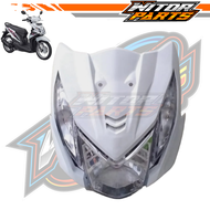 Cover Tameng Dasi Depan Honda Beat Fi 2013-2016 Plus Lampu Depan Dan Sein Putih / Tameng Depan Beat 