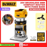 DEWALT DCW600N-XJ BL 8mm Router with Fixed Base 20V (Bare Unit)