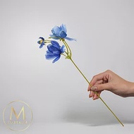 【Floral M】初戀少女藍色波斯菊仿真花花材 （3入組）