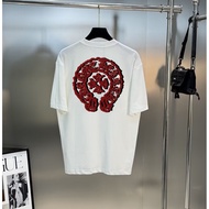 Chrome Hearts/Chrome Hearts Summer Plus Size Short-Sleeved Men Women Couples Breathable Commuter Des
