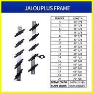 ❁ ¤ ∈ Jalouplus Jalousie Frame 4 Blades - 10 Blades for Louver Window 1 Pair Satin
