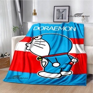 Doraemon Cartoon Printing blanket Flange Warm blanket picnic blanket Home travel blanket bed linings