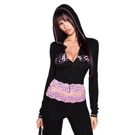 IAMGIA Slim-fit Hooded Zipper Jacket & Flared Pants Fashion Suit Set