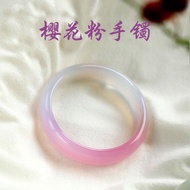 Original Agate Bngle Gradient Pink Chalcedony Jade Bangle Safety Jade Bracelet Exquisite Women's Ele