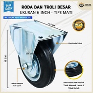 SAB Trolley Wheels 6 inch Xander Trolley Wheels Cart Wheels/ Showcase Black Rubber Wheel/