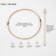 18K Real Gold Wire Jewelry Making Material Kit