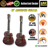 [QUALITY] Acoustic Guitar with pickup & tuner accessories 41” inch gitar with truss rod