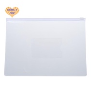 White Clear Size A5 Paper Slider Zip Closure Folders Files Bags 20 Pcs