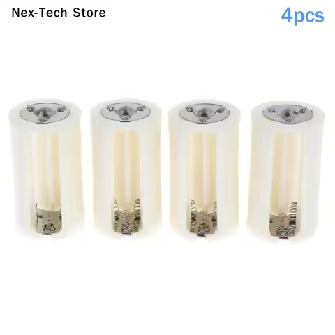 [NT]4Pcs AA To D Battery Box 3x AA To D Size Battery Protective Case Holder PP Battery Adapter Conve