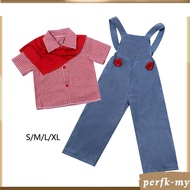 [PerfkMY] Children's Farmer Costume Set, Children's Farmer Shirt, Farmer Overalls, Dress-Up, Role Pl