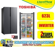 Toshiba 623L Origin Inverter Side-by-side Refridgerator GR-RS780WI-PGY(06) Fridge - Peti Sejuk