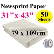 50Pcs Newsprint 31 x 43 Inch / White Packing Wrapping Paper 79x109cm 50pcs/pkt