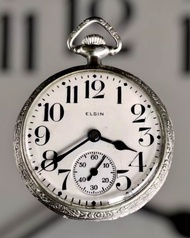 นาฬิกา Elgin Pocket Watch USA ww2 ระบบไขลาน นาฬิกาโบราณ มือสอง