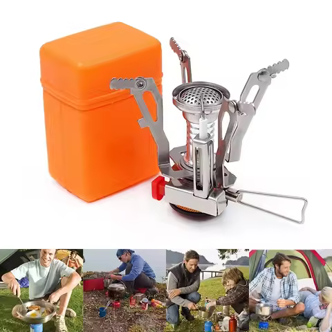 3000W Mini Camping Gas Stove Portable Stove Picnic Stove Collapsible Burning Stove for Outdoor Cooki