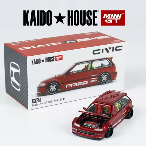 Kaido House MINIGT Honda Civic EF Kaido Works V2 KHMG alloy Car Model 156
