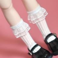 [ในสต็อก] คู่ของตุ๊กตาไบลท์ลูกไม้ถุงเท้าน่ารักยาวสีขาวถุงเท้าสำหรับ Blythe ตุ๊กตาบาร์บี้ Licca Azone OB24 16อุปกรณ์ตุ๊กตาของขวัญเด็ก