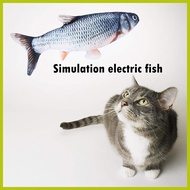 ∵ ﹍ ┤ Ready Stock Electric Simulation Robo Nemo Cat Fish Toys Jump Fish Baby Toys USB Rechargeable