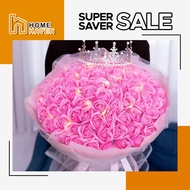 HOME HAVEN Romantic Meaning Anniversary Valentine's Day Present Celebration 99 Stalk Soap Roses Flow