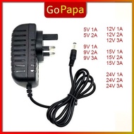 AC to DC Adapter UK Plug Power Supply Adapter 5V 1A 2A 9V 1A 2A 12V 1A 2A 3A 5525 5.5mmx2.5mm Charge