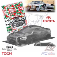 Team C Body Shell 1/10 Clear Body TC024 Toyota Celica Rally (Width 190mm, WheelBase 258mm)