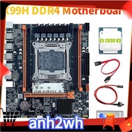 X99H Desktop Motherboard+E5 2630 V3 CPU B85 LGA2011-3 4X DDR4 REG ECC RAM Slots M.2 PCIE SATA3.0 X99