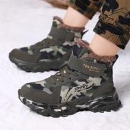Winter Snow Boots For Children 2025 Trend Fashion Plush Camouflage Sneakers Thick Warm Teenager Faux