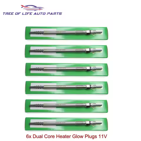 6x Dual Core Glow Plugs 11V For Jaguar S-Type XF X250 XJ X350 Land Rover Range Rover L320 2.7 TDV6 J