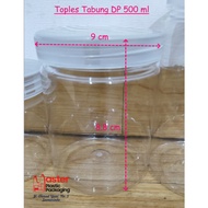 Jar Cylinder DP Jar Tube/ Cake Jar/ 500 ML - 10 Pcs
