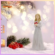 Aislerbee|  Resin Angel Figurine Love Heart Angel Figurine Golden Hair Wing Girl Angel Figurine Resi
