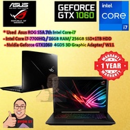 *Used / Second hand / Budget Asus ROG S5A Gaming Laptop 7th I7 16GB 256GB SSD 1TB HDD GTX1060 W11 1 