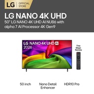 50 inch LG NANO 4K UHD AI NU86 Smart TV 2026