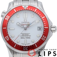 歐米茄海馬系列300公尺同軸潛水錶，36毫米，2010年溫哥華冬奧會限量版，型號212.30.36.20.04.001，不鏽鋼男士腕錶，白色，拋光，成色極佳，附原廠錶盒、保固卡和限量版證書，二手保固。