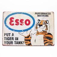 ป้ายสังกะสีวินเทจ Esso Put a Tiger in Your Tank ขนาด 20x30 ซม